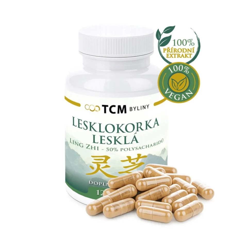 Lesklokorka lesklá tradiční čínská medicína TCM Byliny