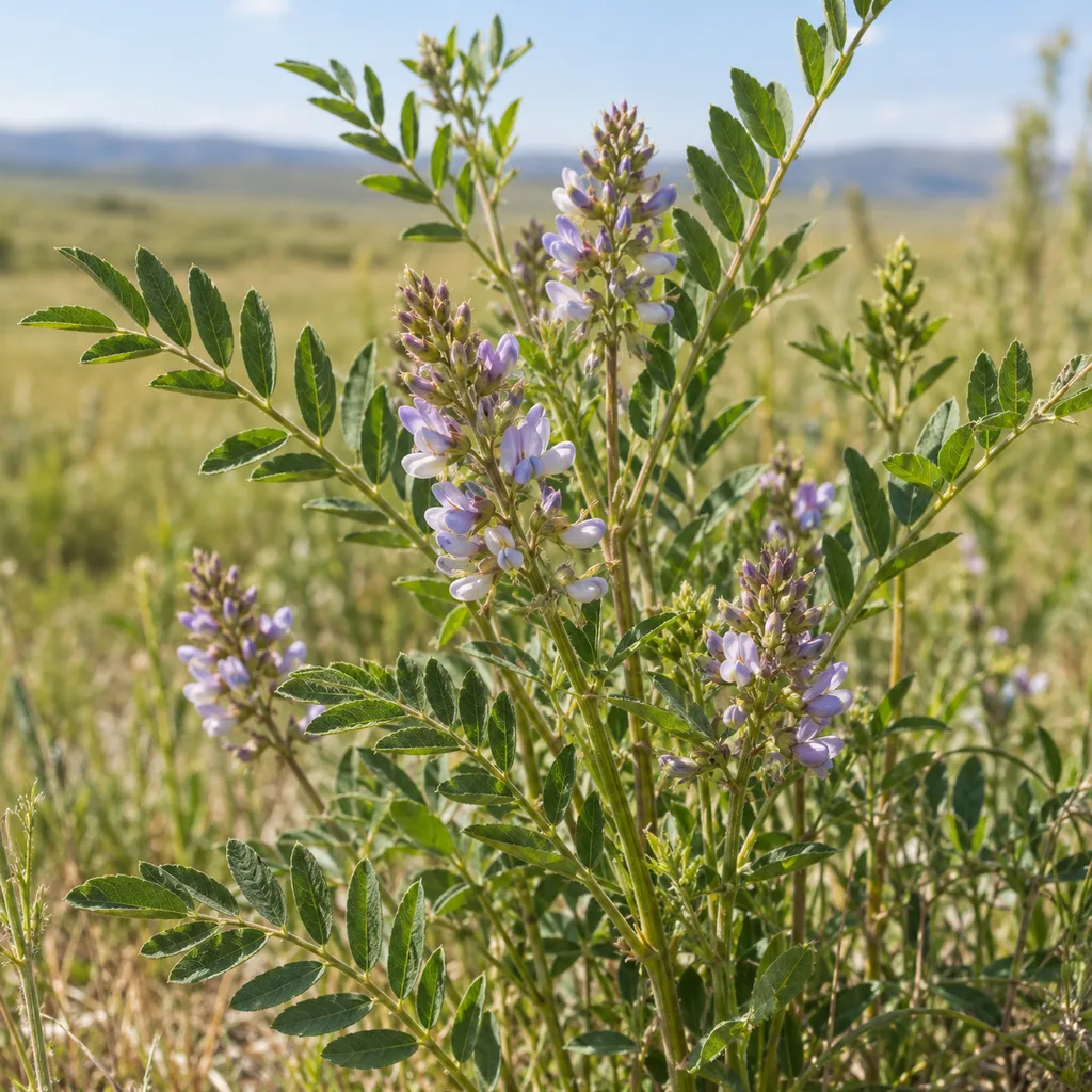 Kvetoucí lékořice uralská (Glycyrrhiza uralensis)