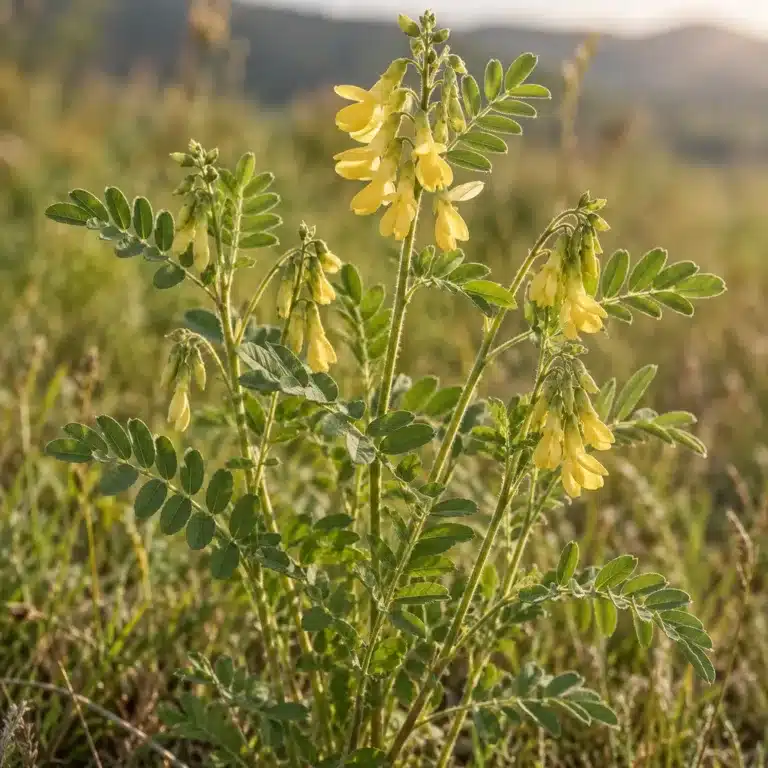 Kvetoucí kozinec blanitý (Astragalus membranaceus)