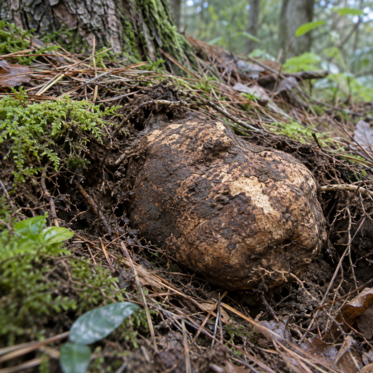 Fu Ling – rostlina Poria cocos (Schw.) Wolf (syn. Wolfiporia cocos (Schwein.) Ryvarden & Gilb.)