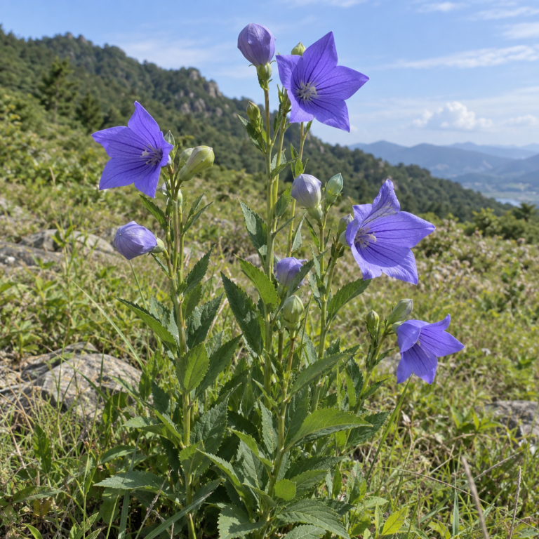 Jie Geng – rostlina Platycodon grandiflorus (Jacq.) A.DC.