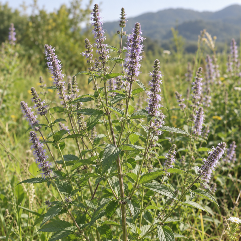 Jing Jie Sui Tan – rostlina Nepeta tenuifolia Benth. (syn. Schizonepeta tenuifolia (Benth.) Briq.)