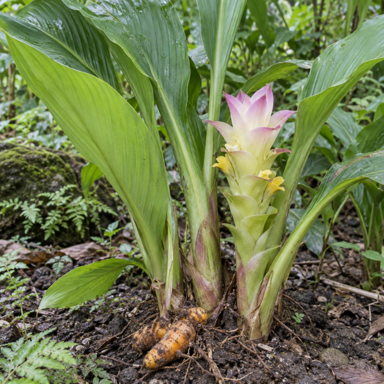 Yu Jin – rostlina Curcuma wenyujin Y. H. Chen & C. Ling; Curcuma longa L.; Curcuma kwangsiensis S. G. Lee & C. F. Liang; Curcuma phaeocaulis Valeton