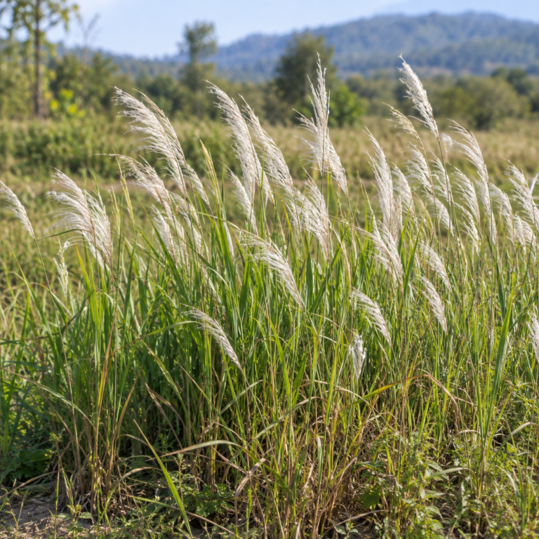 Bai Mao Gen – rostlina Imperata cylindrica (L.) Raeusch. var. major (Nees) C. E. Hubb.