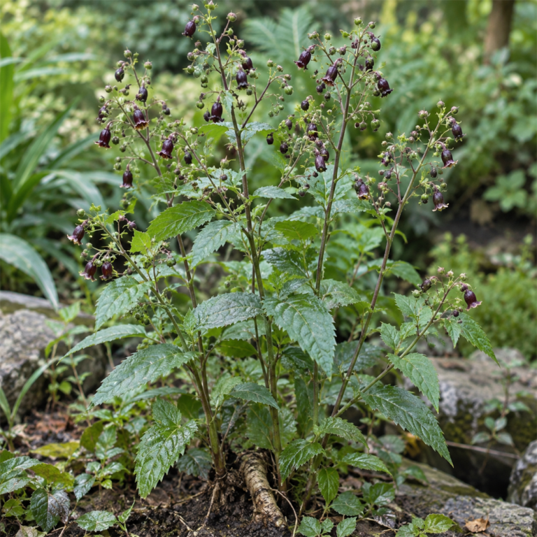 Xuan Shen – rostlina Scrophularia ningpoensis Hemsl.